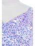 Girls Rainbow Sequin Glitter Tulle Off Shoulder Sweep Train Ball Gown, Sizes 2-16 - SophiasStyle.com